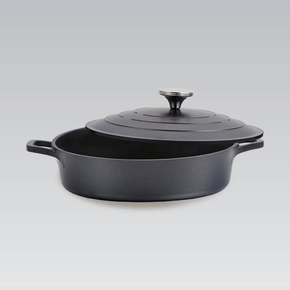 Каструля Maestro Shallow MR-4528-S, 4 л, 28 см, алюмінієва з кришкою та антипригарним покриттям | Зображення 2