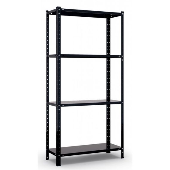 Стеллаж металлический Siker G7530J 150x75x30 см 5 полок черный для склада, гаража и дома 42400261