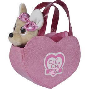 Мягкая игрушка Chi Chi Love Собачка Розовое сердце с сумочкой 20 см (5890055)