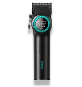 Акумуляторна машинка для стрижки VGR V-001 BLUE, 10 насадок, LED-дисплей, 9000 RPM, 4600 mAh (46066-V-001_2049)