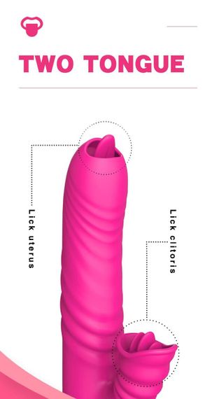 Вібратор Angelia USB 3 functions of thrusting / 20 vibrations Pink Sex Aura | Зображення 7