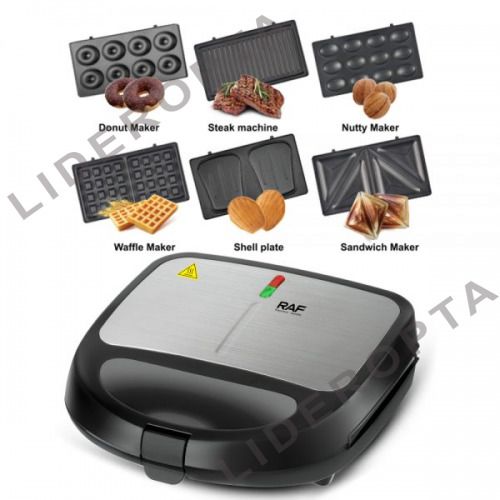 Мультимейкер 6в1 з 850W потужності та змінними пластинами Tefal RAF541 (41348-RAF541_1201) | Зображення 1