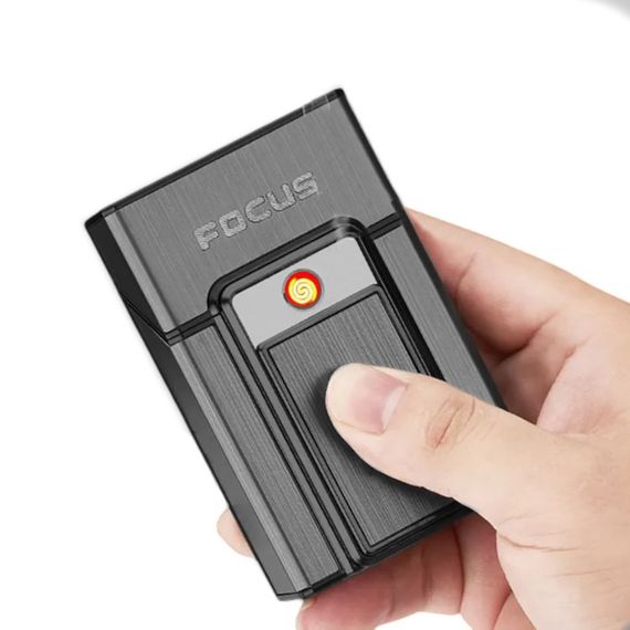 Футляр Со Встроенной Зажигалкой USB Под Пачку Сірий | Зображення 2