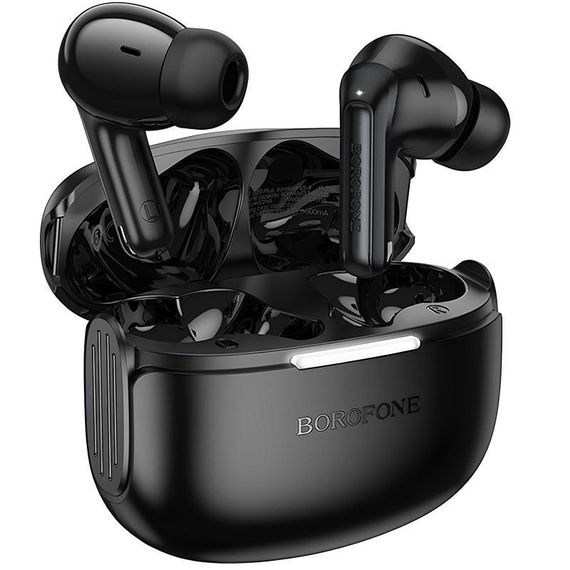 Бездротові TWS навушники Borofone FQ9 Plus Peaceful ANC+ENC Black | Зображення 1