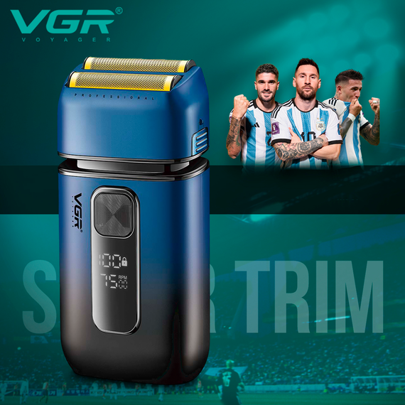 Электробритва VGR V-362 шейвер, двойное лезвие, IPX6, LED дисплей | Зображення 2