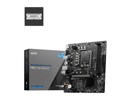 Материнcкая плата MSI PRO H610M-E s1700 H610 2xDDR5 M.2 HDMI D-Sub mATX 911-7D48-070 | Зображення 5
