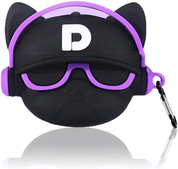 Силиконовый 3D чехол для наушников Apple AirPods Pro 1/2 Toys Dog Фиолетовый