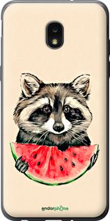 Чохол на Samsung Galaxy J7 2018 Єнотик з кавуном "4605u-1502-2448"