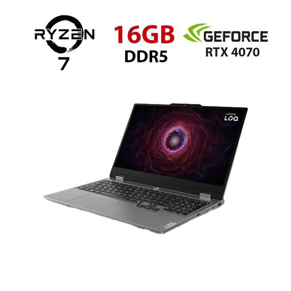 Игровой ноутбук Lenovo LOQ 15ARP9 / 15.6" (1920x1080) IPS / AMD Ryzen 7 7435HS (8 (16) ядер по 3.1 - 4.5 GHz) / 16 GB DDR5 / 960 GB SSD / nVidia GeForce RTX 4070, 8 GB GDDR6, 128-bit / WebCam б/у
