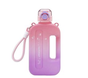Бутылка для воды из BPA-free пластика 750 мл. Розовая матовая