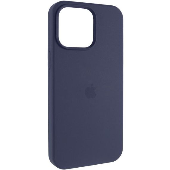 Чохол Silicone Case (AA) Logo with MagSafe для Apple iPhone 15 (6.1") Бежевий / Desert Gold Темно-синій / Midnight blue