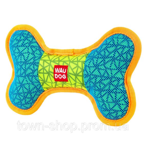 Игрушка для собак WAUDOG Fun, "Кость",  Ш 20 см, Дл 12 см голубой | Зображення 1