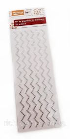 Декоративные стразы на клеевой основе Зигзаг, Melinera, серебристые