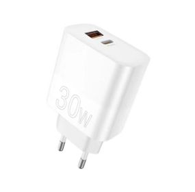 Зарядний пристрій WUW-C208 (30W, USB-C + USB QC3.0, 18W)