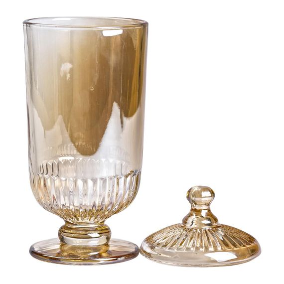 Конфетница с крышкой стеклянная Ø 10 см HP-YH-17 | Зображення 2