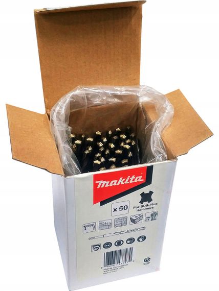 Буры для перфоратора SDS-PLUS Standard 6 x 110 мм Makita D-61628 (50 шт) | Зображення 1