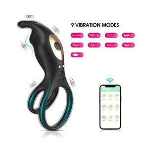 Смарт виброкольцо на пенис и мошонку Love Spouse "Rabbit"