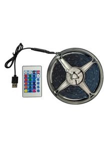 Світлодіодна стрічка LED Strip Light SMD 5050 RGB (30 LED/m) 5 м для підсвічування телевізора та інтер'єру від USB на силіконі з пультом керування