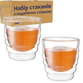 Набір склянок з подвійними стінками (2 шт. по 200 мл)