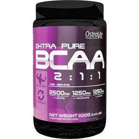 Амінокислота BCAA для спорту OstroVit Extra Pure BCAA 2:1:1 200 g /40 servings/ Pure