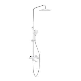 Душова система універсальна Qtap Grand на три споживача (з виливом) QTGRAWCR1004 Chrome/White