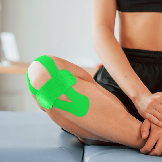 Стрічка кінезіологічна (кінезіо тейп) 4FIZJO 5 см x 5 м 4FJ0543 Green (P-5907739315984) | Зображення 6