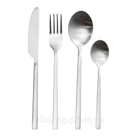 Набір столових приборів на 6 персон 24 предмети столовий набір приборів Сріблястий HP-20-24 | Зображення 1