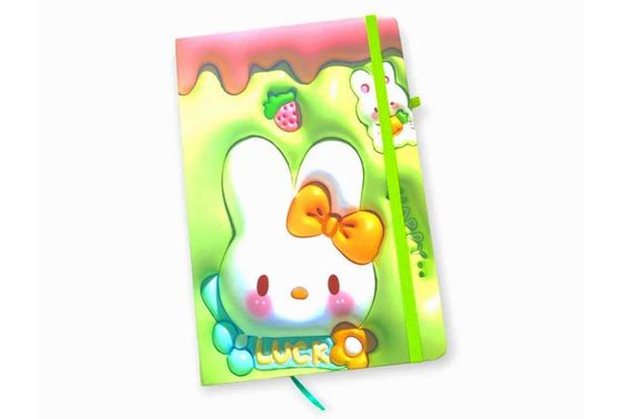 Блокнот на гумці Bunny 762619MLА6  8.7×13.5см ,80 арк.,тверда обкладинка | Зображення 3