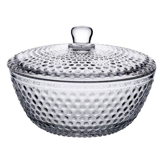 Ваза для фруктів скляна з кришкою 25 см | Зображення 1