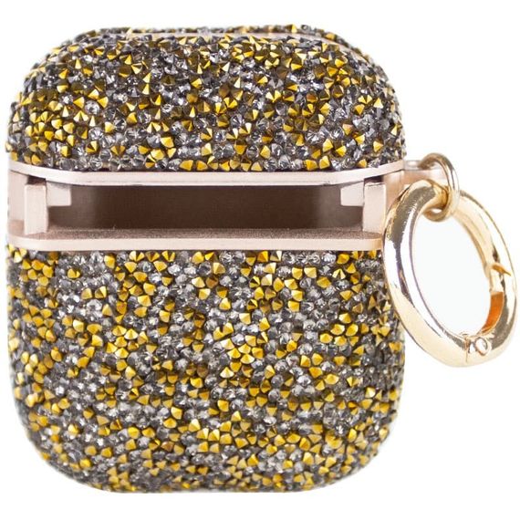 TPU чехол Bling World Rock Diamond для наушников AirPods 1/2 Золотой | Зображення 1