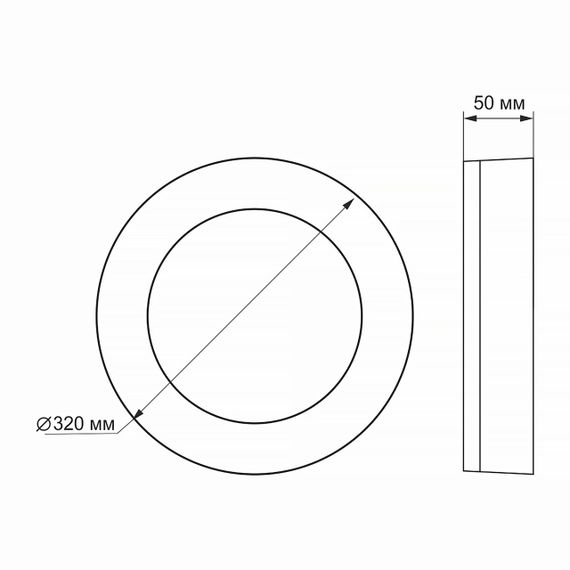 Світлодіодний світильник ART IP65 круглий VIDEX 30W 5000K Black | Зображення 2
