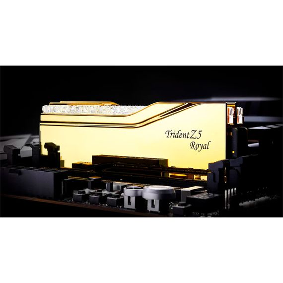 Модуль памяти для компьютера DDR5 32GB (2x16GB) 7200 MHz Trident Z5 Royal Gold G.Skill (F5-7200J3445G16GX2-TR5G) | Зображення 3