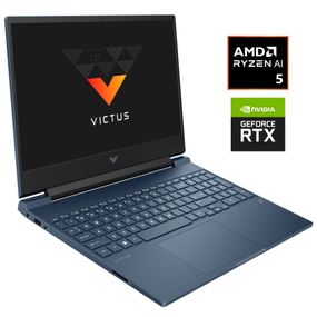 Игровой ноутбук HP Victus 15-fb3018ua / 15.6" (1920x1080) IPS / AMD Ryzen AI 5 340 (6 (12) ядер по 2.0 - 4.8 GHz) / 24 GB DDR5 / 1000 GB SSD M.2 / nVidia GeForce RTX 5050, 8 GB GDDR7, 128-bit / WebCam / Win 11 б/у