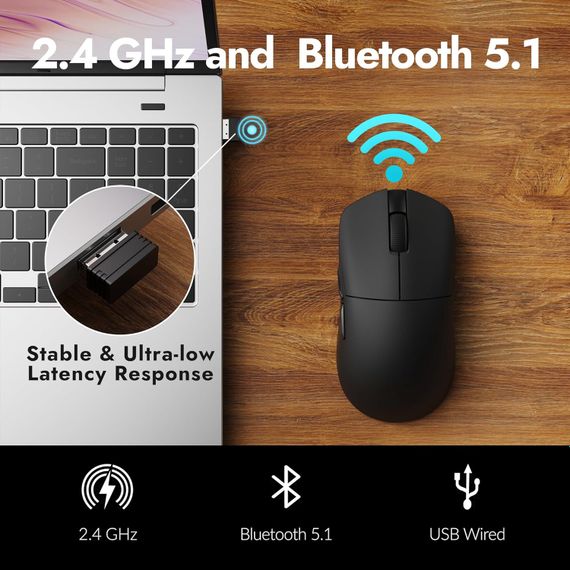 Миша Lemokey G1 USB-A/USB-C/WL/BT G1-A1 | Зображення 1
