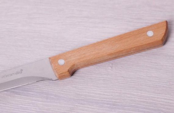Ніж кухонний Kamille Wood обваловувальний 15см з дерев'яною ручкою | Зображення 1
