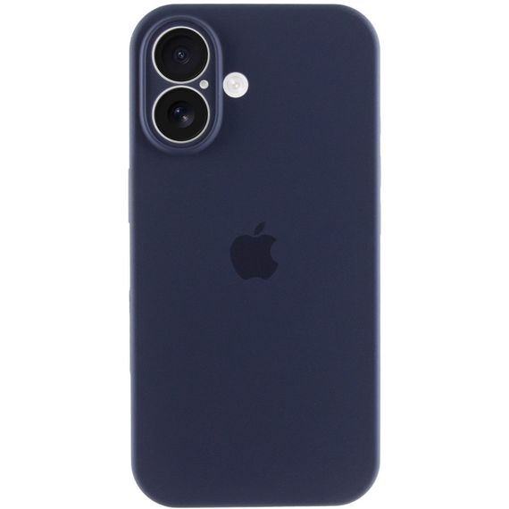 Чехол Silicone Case Full Camera Protective (AA) для Apple iPhone 16 (6.1") Темно-синий / Midnight blue | Зображення 4