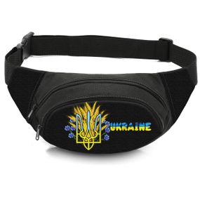 Сумка-бананка дитяча з принтом тризуб України поясна сумка для хлопчика (4702)