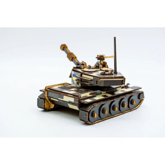 Деревянный 3D конструктор Танк 162-0074, 162 детали | Зображення 2