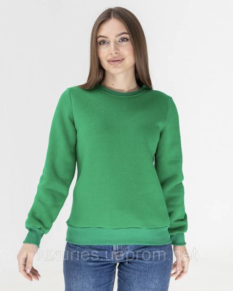 Женский теплый свитшот, теплый зимний свитшот, модный зимний свитер - 12 цветов на выбор Зеленый