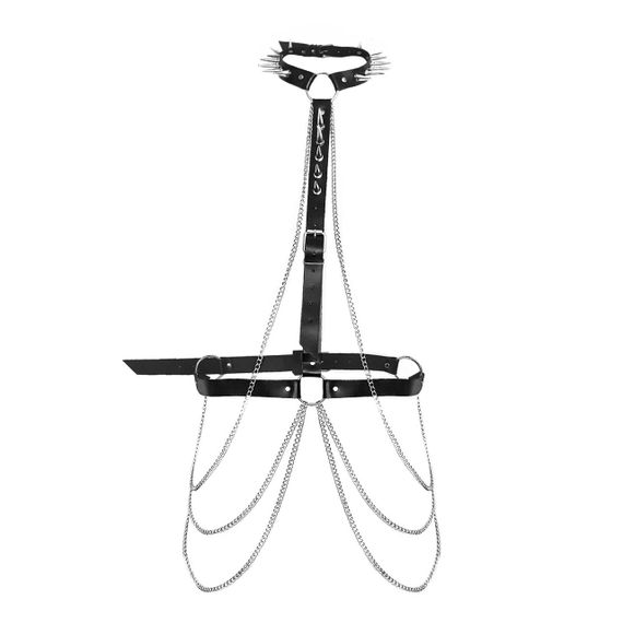 Портупея жіноча Art of Sex - Keliya Leather harness, натуральна шкіра, колір чорний | Зображення 2