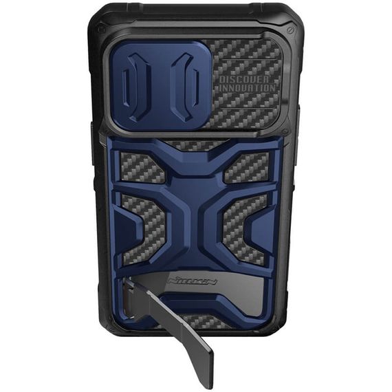 TPU+PC чохол Nillkin CamShield Adventurer Pro (шторка на камеру) для Apple iPhone 14 Pro (6.1") Interstellar Blue | Зображення 3