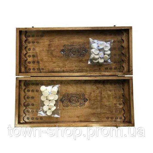 Нарды деревянные ручной работы Backgammon 1 NR - 5244, 32 фишки двух цветов | Зображення 1