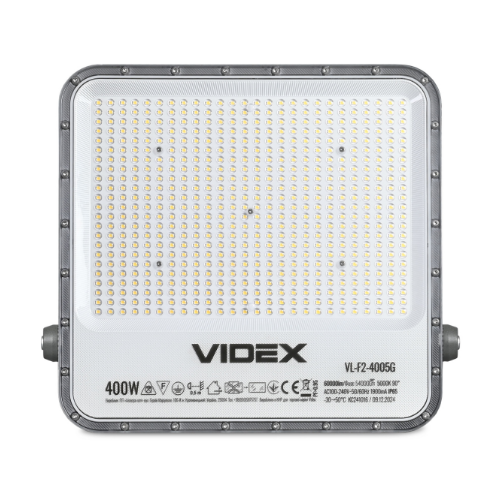 LED Прожектор 400W 5000К 220V VL-F2-4005G Premium Videx | Зображення 6