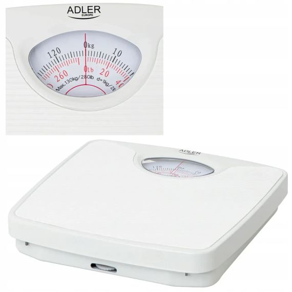 Механічні підлогові ваги Adler AD 8151 білі, до 130 кг (UA-01) | Зображення 3