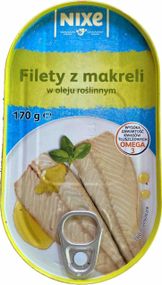 Филе макрели (скумбрии) NIXE в растительном масле, 170г