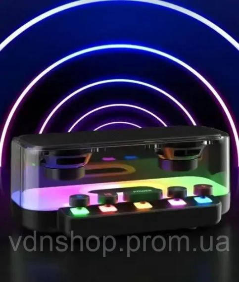 Портативна колонка Bluetooth з підсвічуванням RGB  Bluetooth 5.0, Type-C. | Зображення 4
