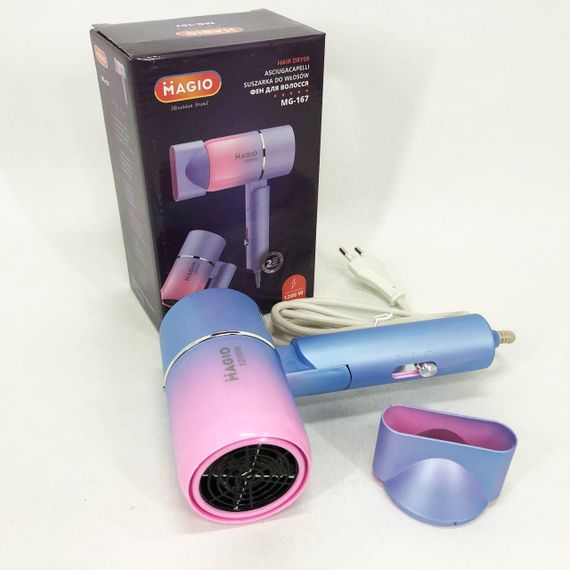 Фен MAGIO MG-167, Електричний фен для сушіння волосся, Легкий професійний фен, Жіночий фен для волосся | Зображення 4