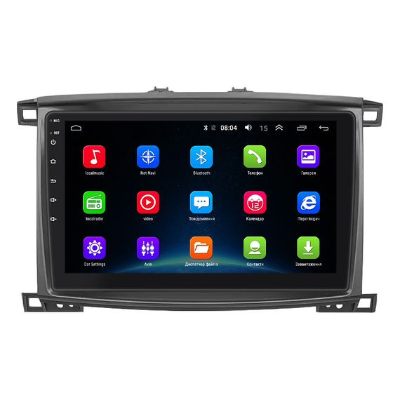 Штатная магнитола 10" Lesko для Toyota Land Cruiser 100 Series Рестайлинг 2 2005-2007  2/32Gb/ Wi-Fi  Тойота | Зображення 1