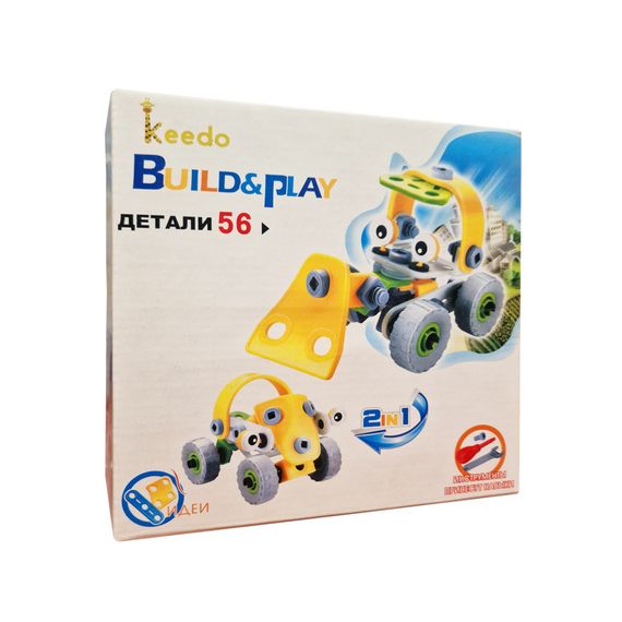 Конструктор Build&Play 2 в 1 "Будівельники" HANYE J-7725, 56 елемента | Зображення 2