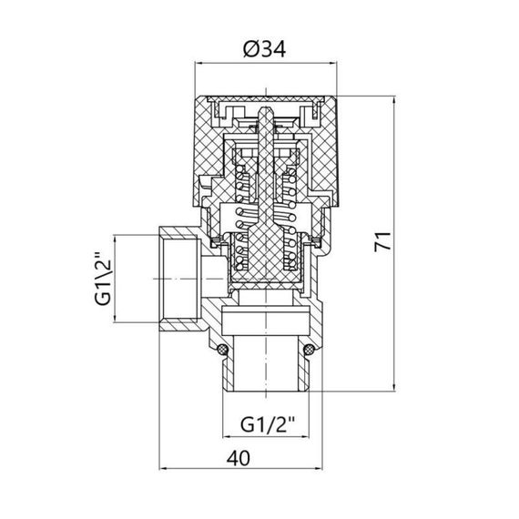 Запобіжний клапан Thermo Alliance Standart 1/2" ВН 6 барів TAS2446 | Зображення 1